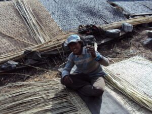 ネパール　ランタン 竹細工職人